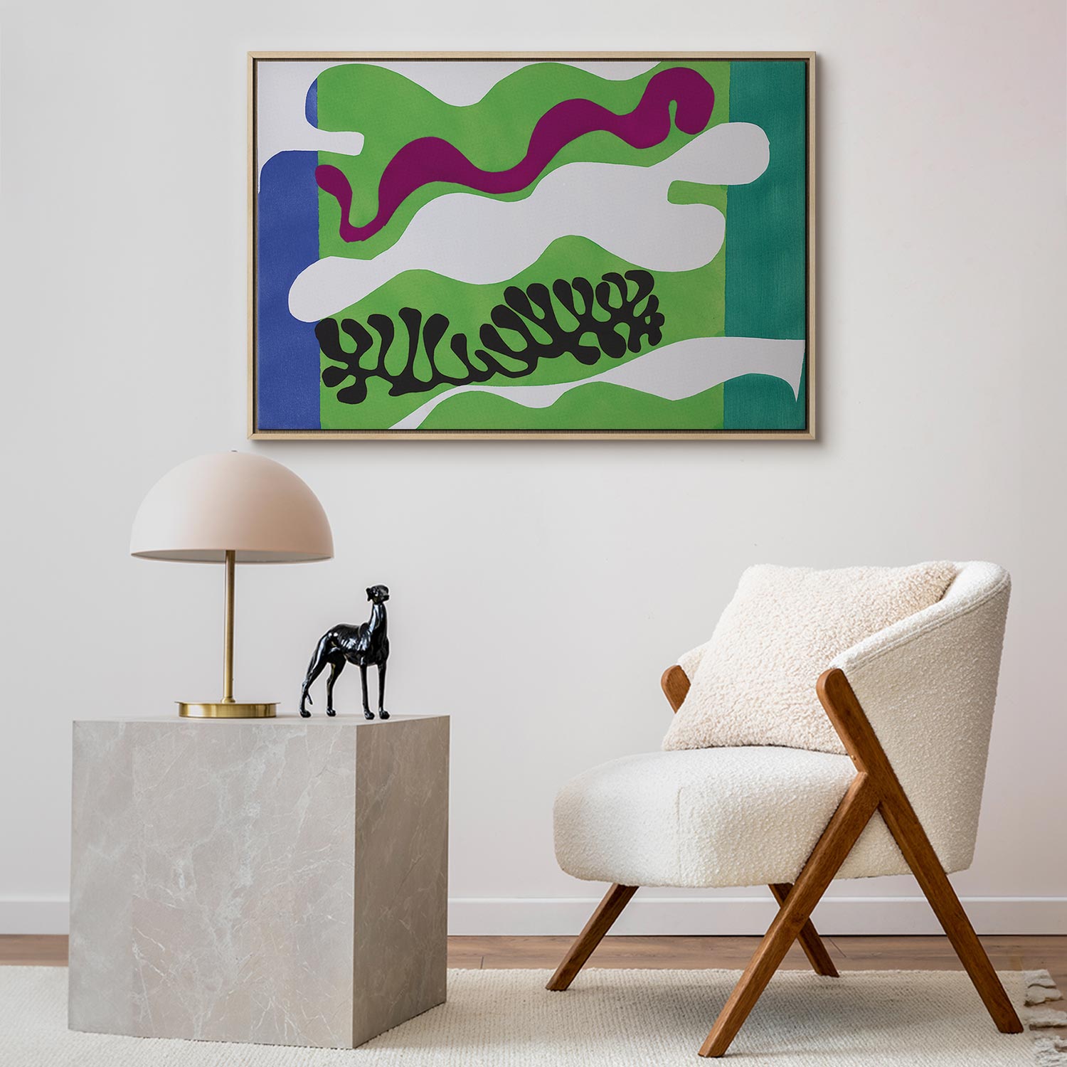 Matisse Lagoon II Abstract Art Canvas Print