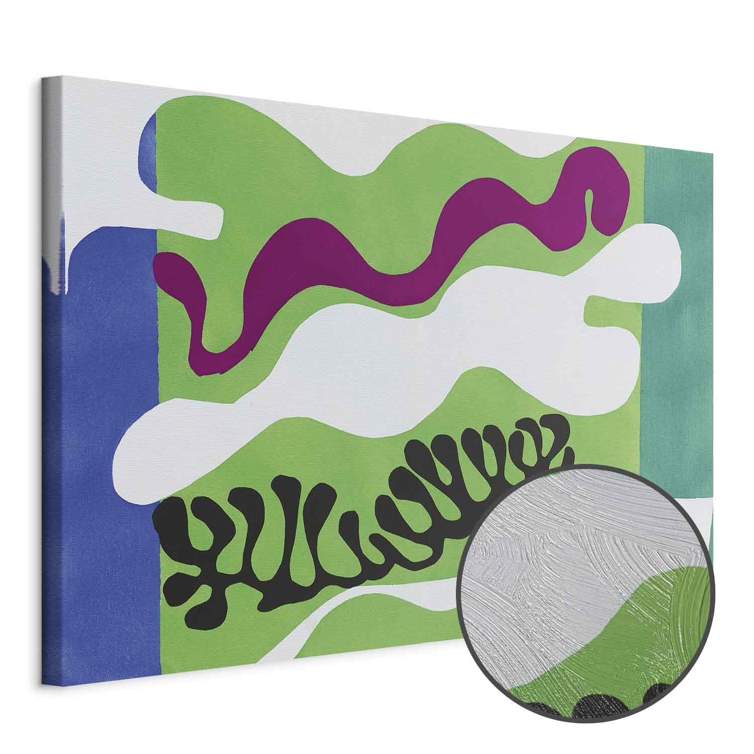 Matisse Lagoon II Abstract Art Canvas Print