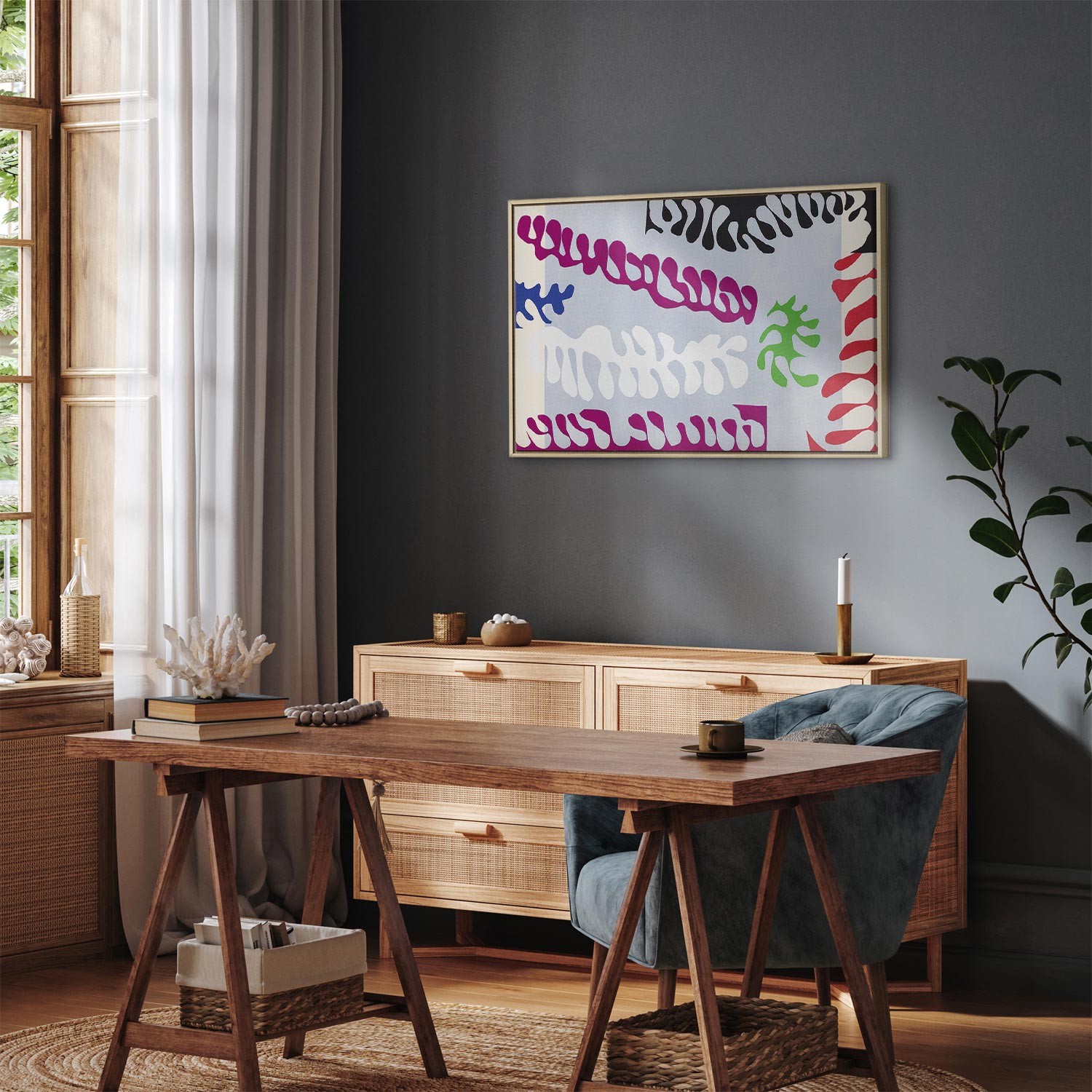 Matisse Lagoon I Abstract Canvas Print