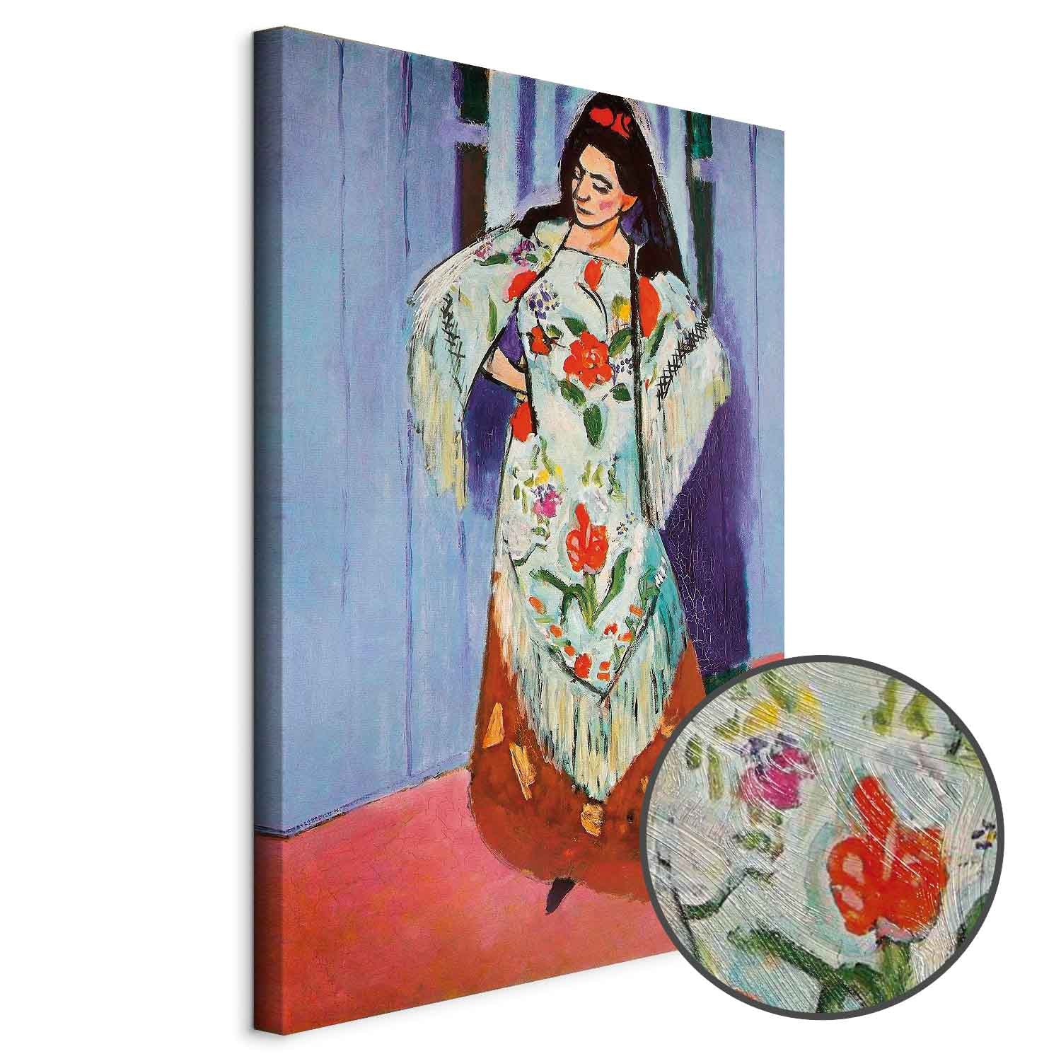 Madame Matisse with Manila Shawl Classic Canvas Print