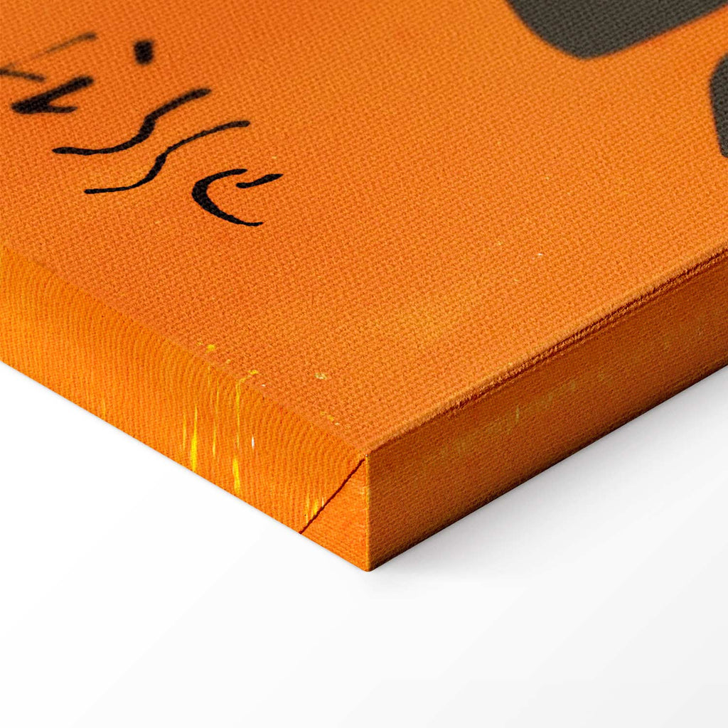 Matisse Arabesque Orange Abstract Canvas Print