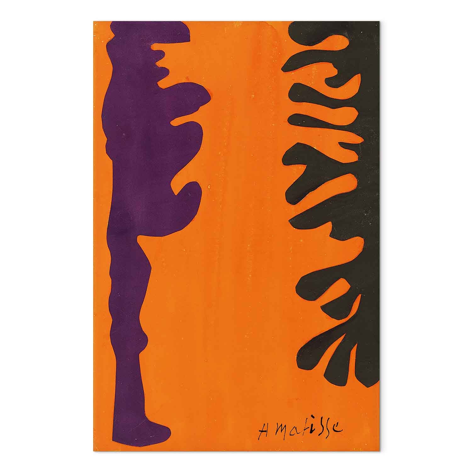 Matisse Arabesque Orange Abstract Canvas Print