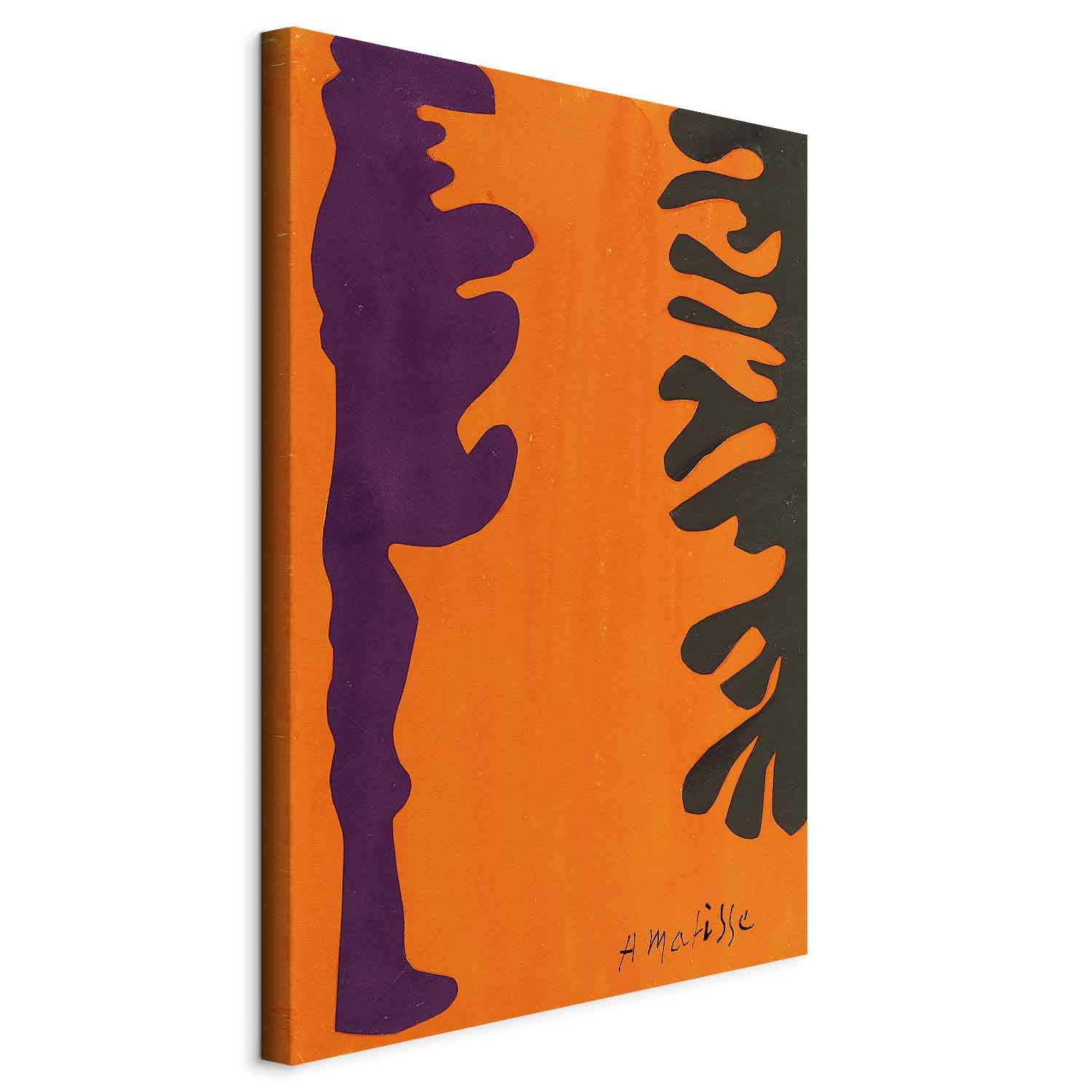 Matisse Arabesque Orange Abstract Canvas Print