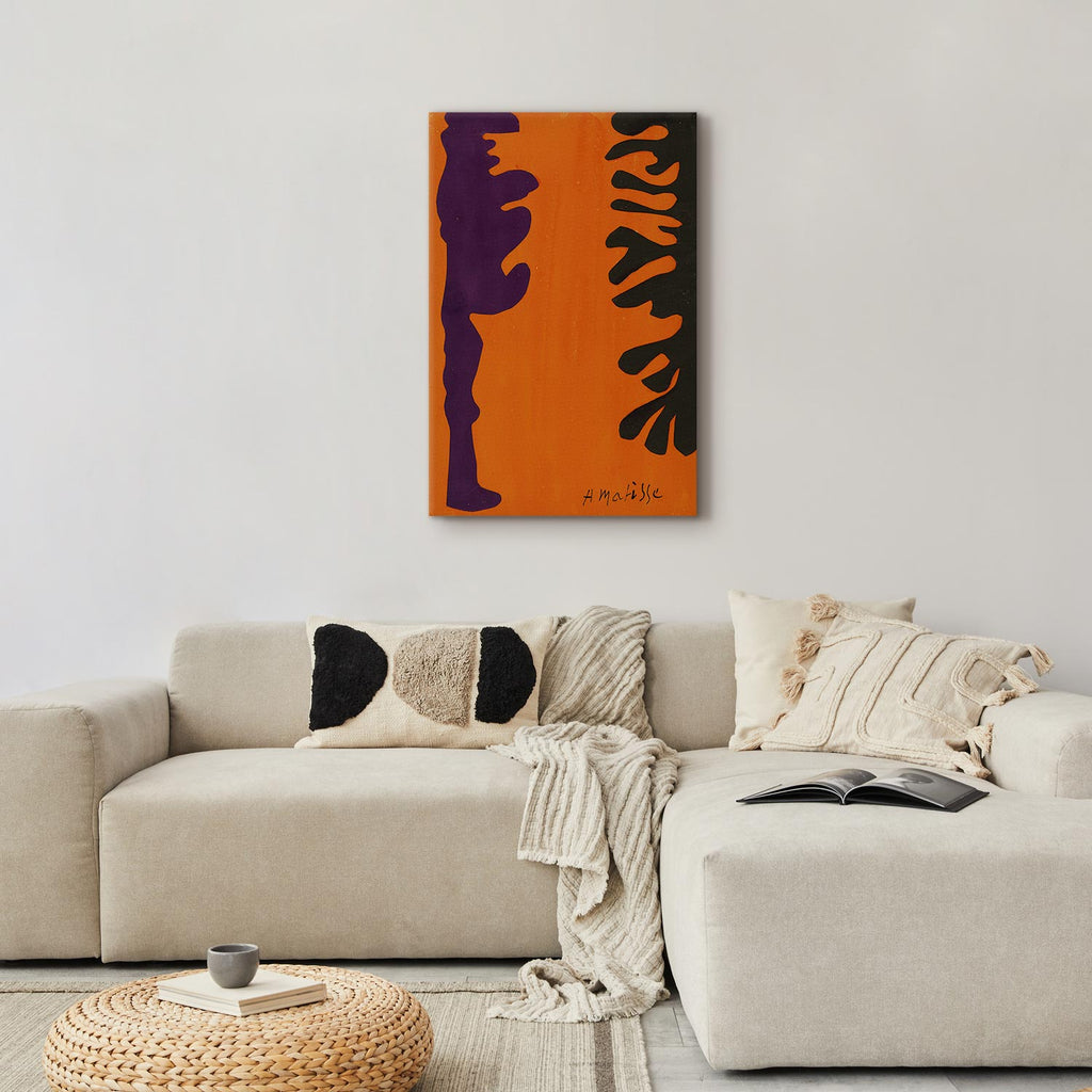 Matisse Arabesque Orange Abstract Canvas Print