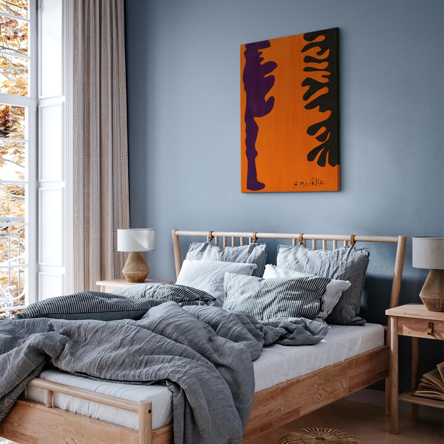 Matisse Arabesque Orange Abstract Canvas Print