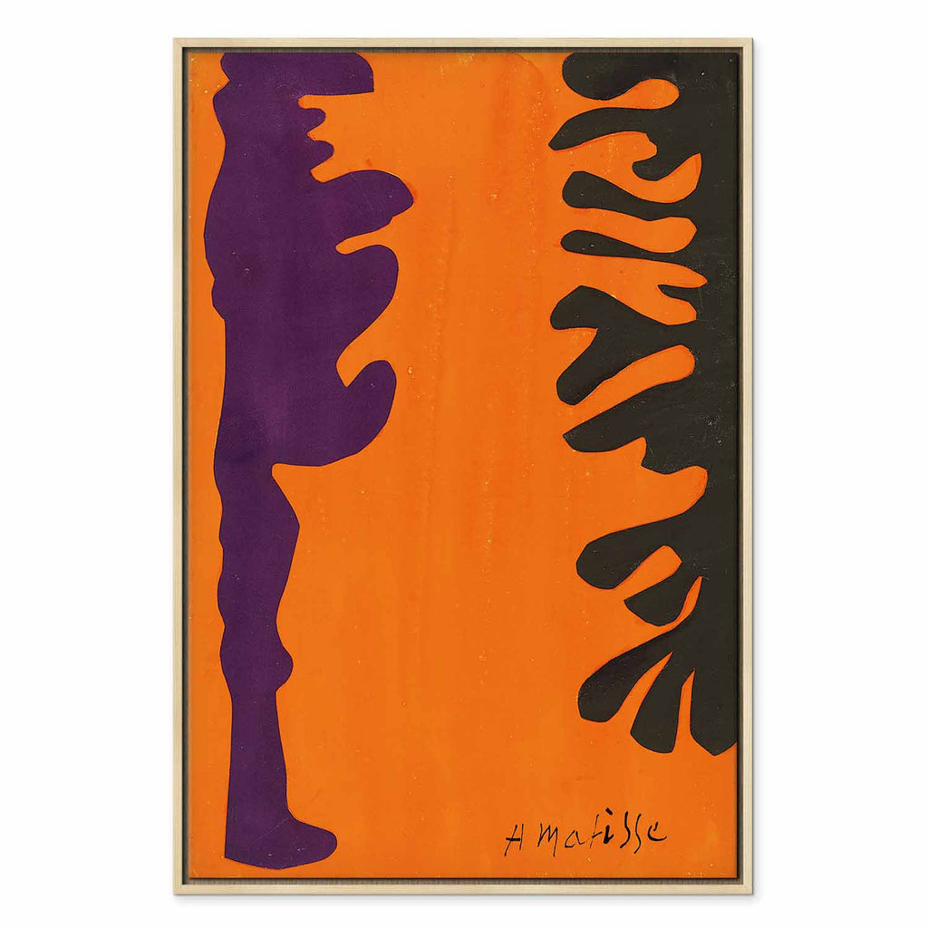 Matisse Arabesque Orange Abstract Canvas Print
