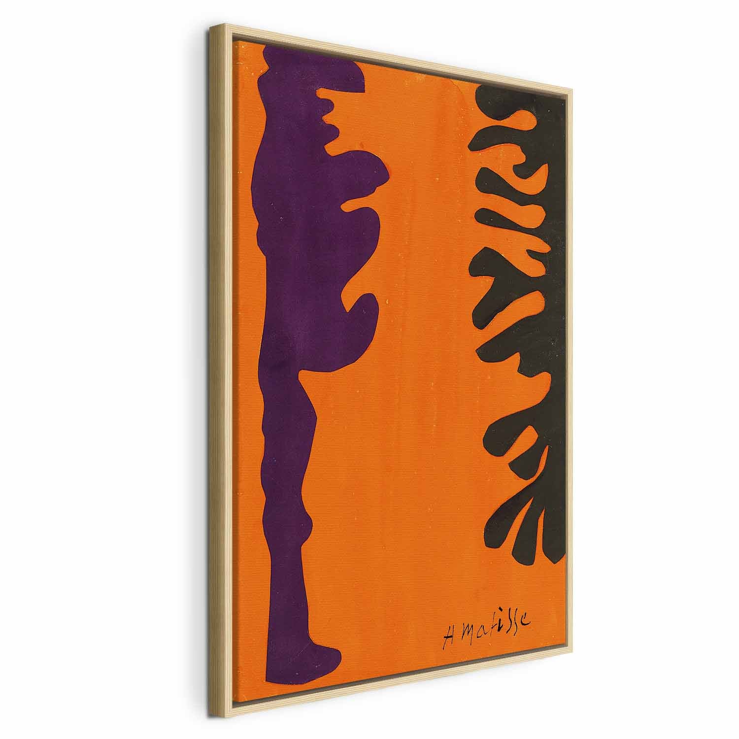 Matisse Arabesque Orange Abstract Canvas Print