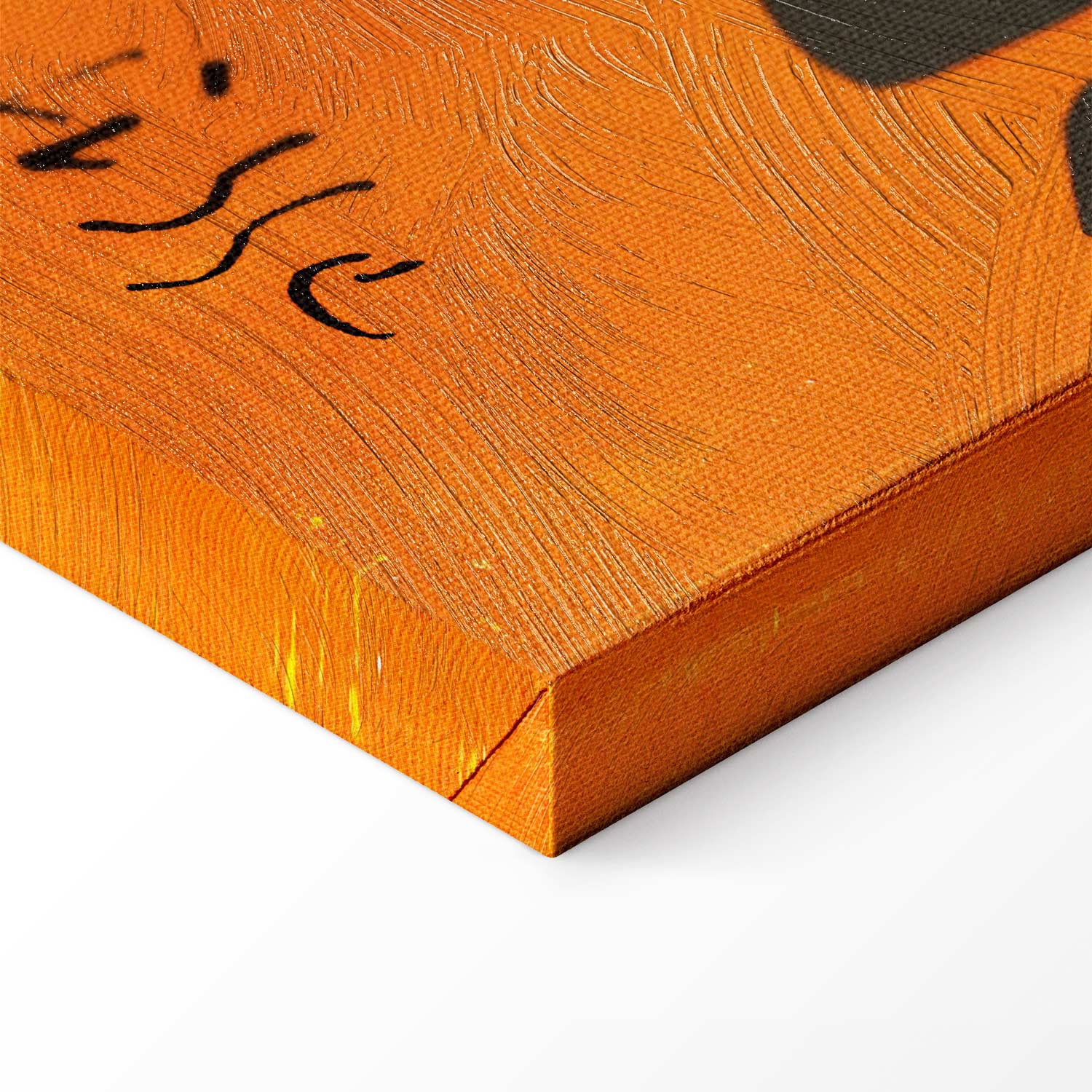 Matisse Arabesque Orange Abstract Canvas Print