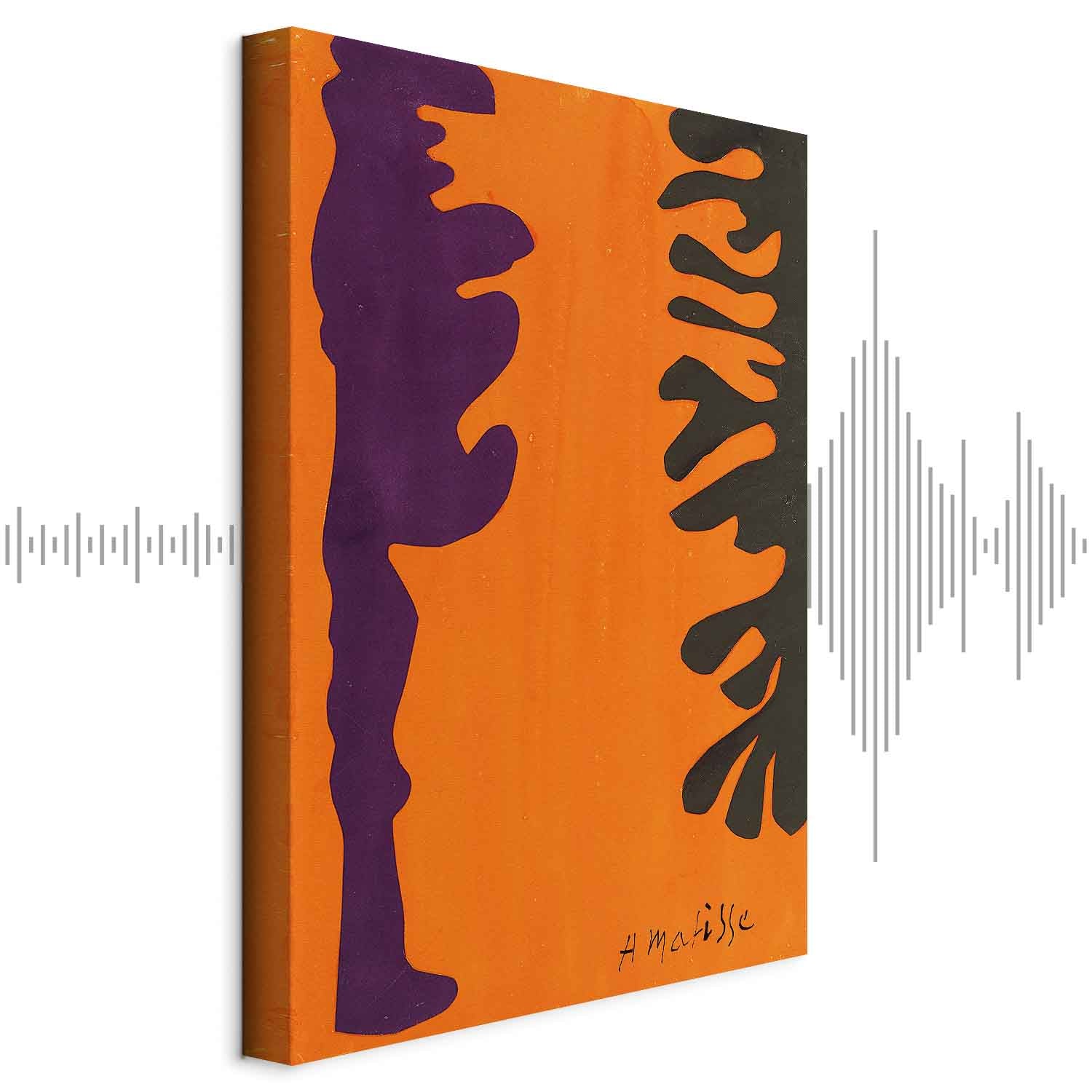 Matisse Arabesque Orange Abstract Canvas Print