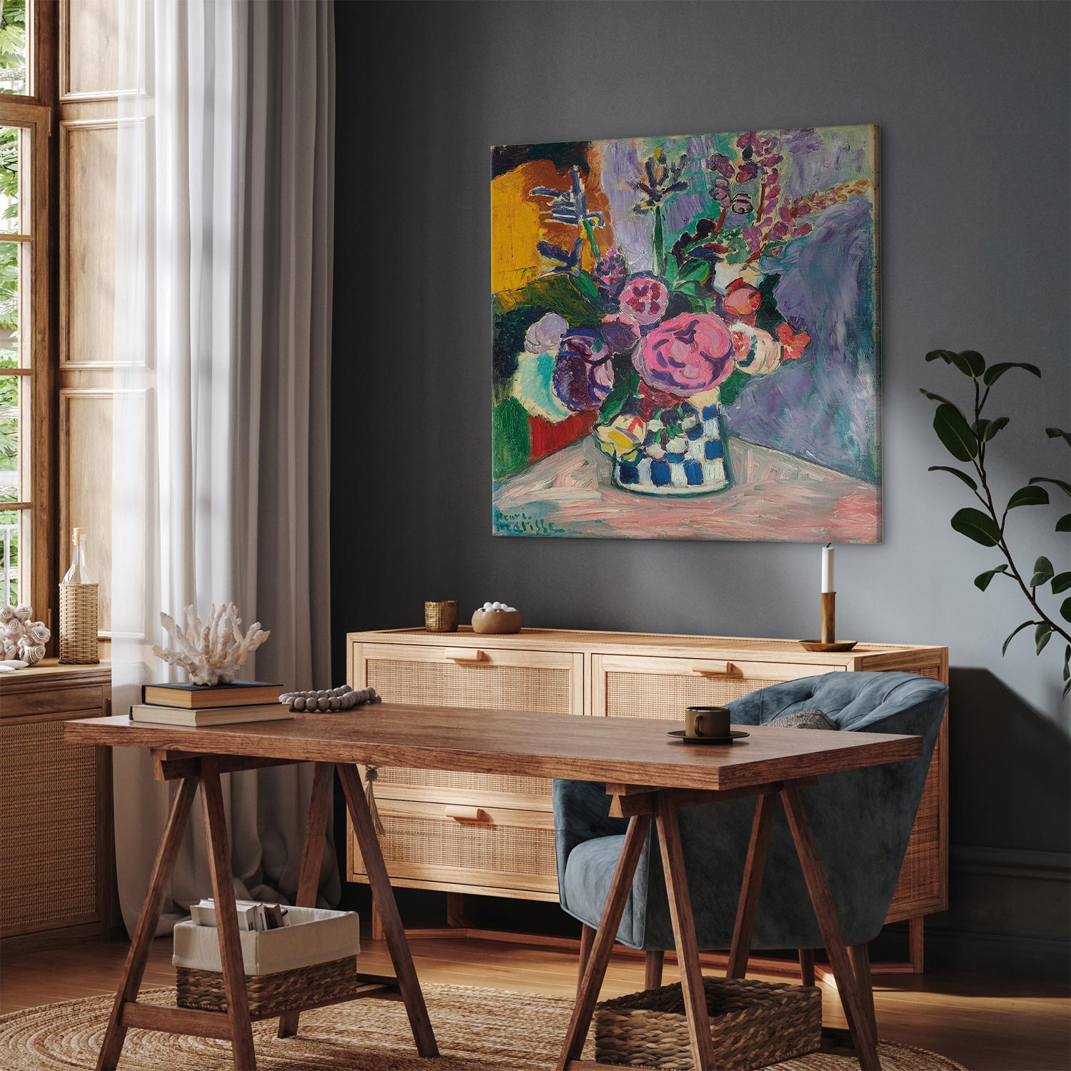 Matisse Peonies Floral Canvas Print