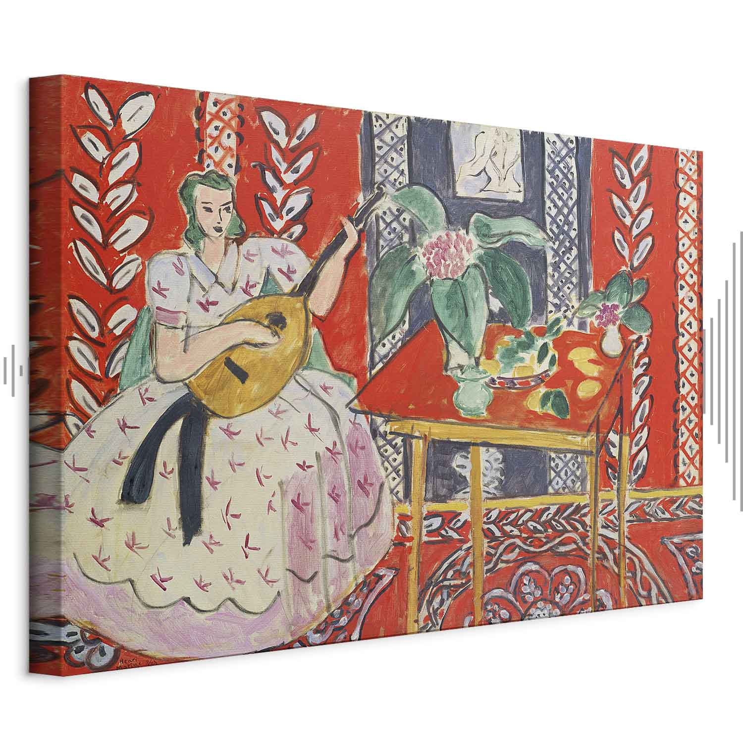 Henri Matisse The Lute Classic Canvas Print