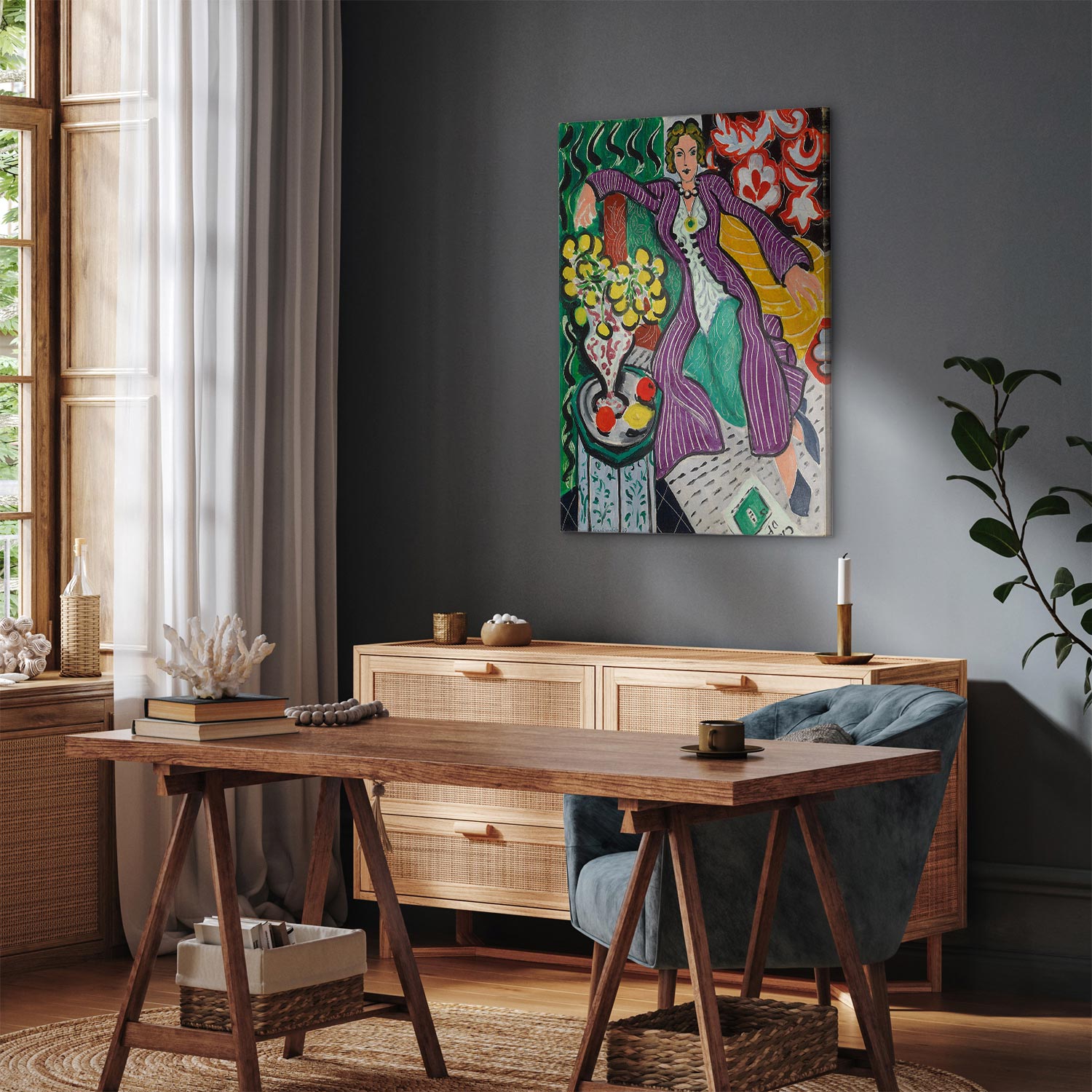 Matisse Woman in a Purple Coat Classic Canvas Print