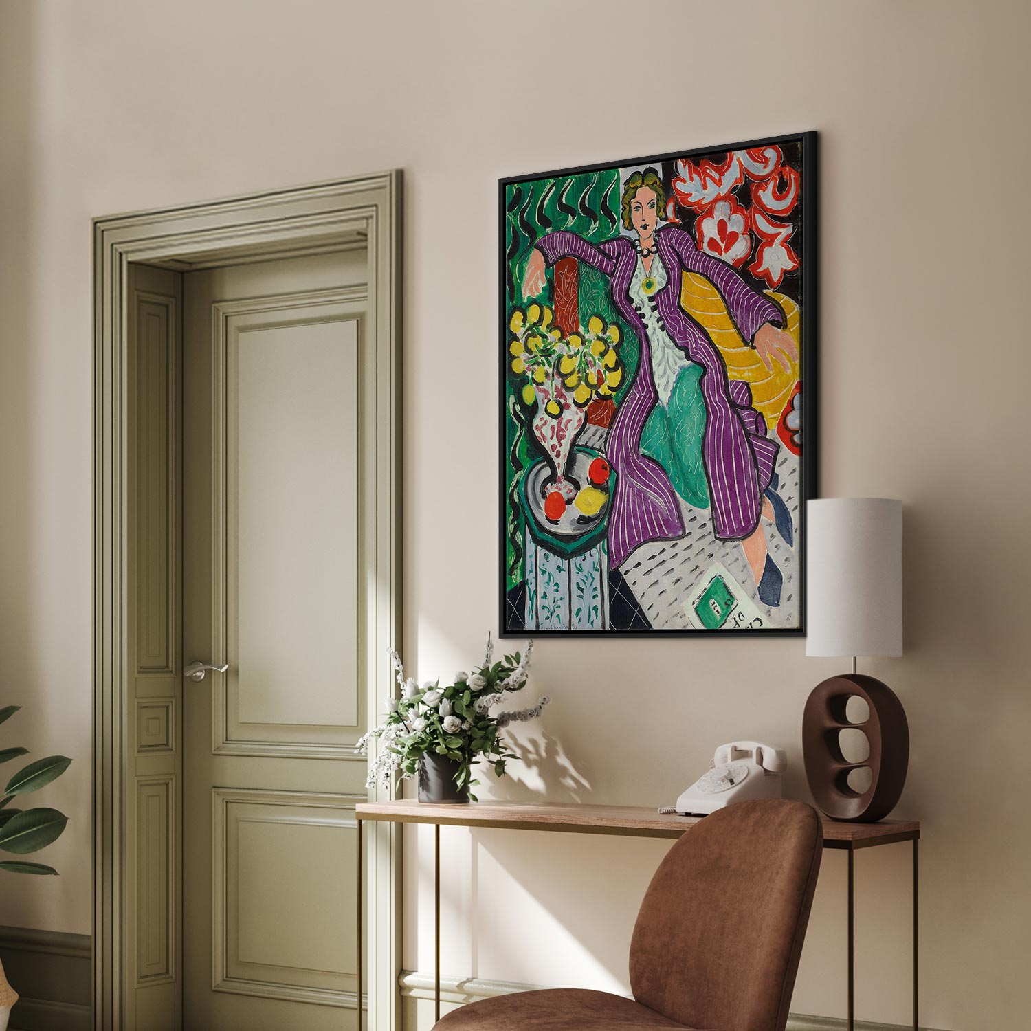 Matisse Woman in a Purple Coat Classic Canvas Print