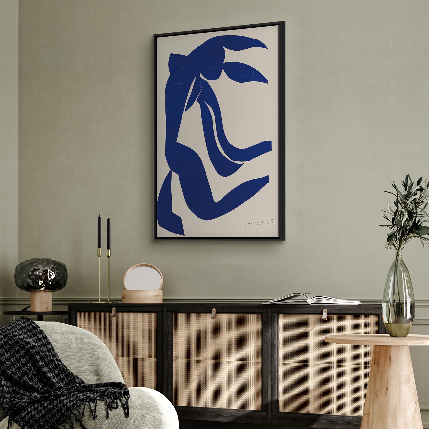 Henri Matisse Flowing Hair Figure Canvas Print