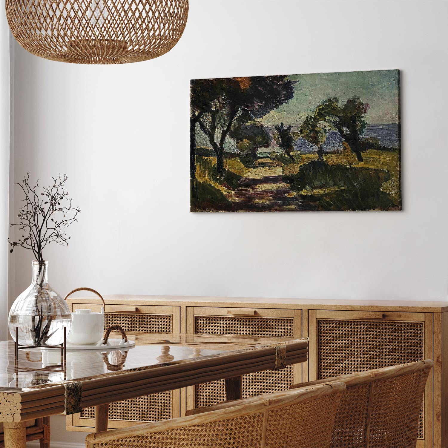 Corsican Olive Trees Landscape Classic Canvas Print