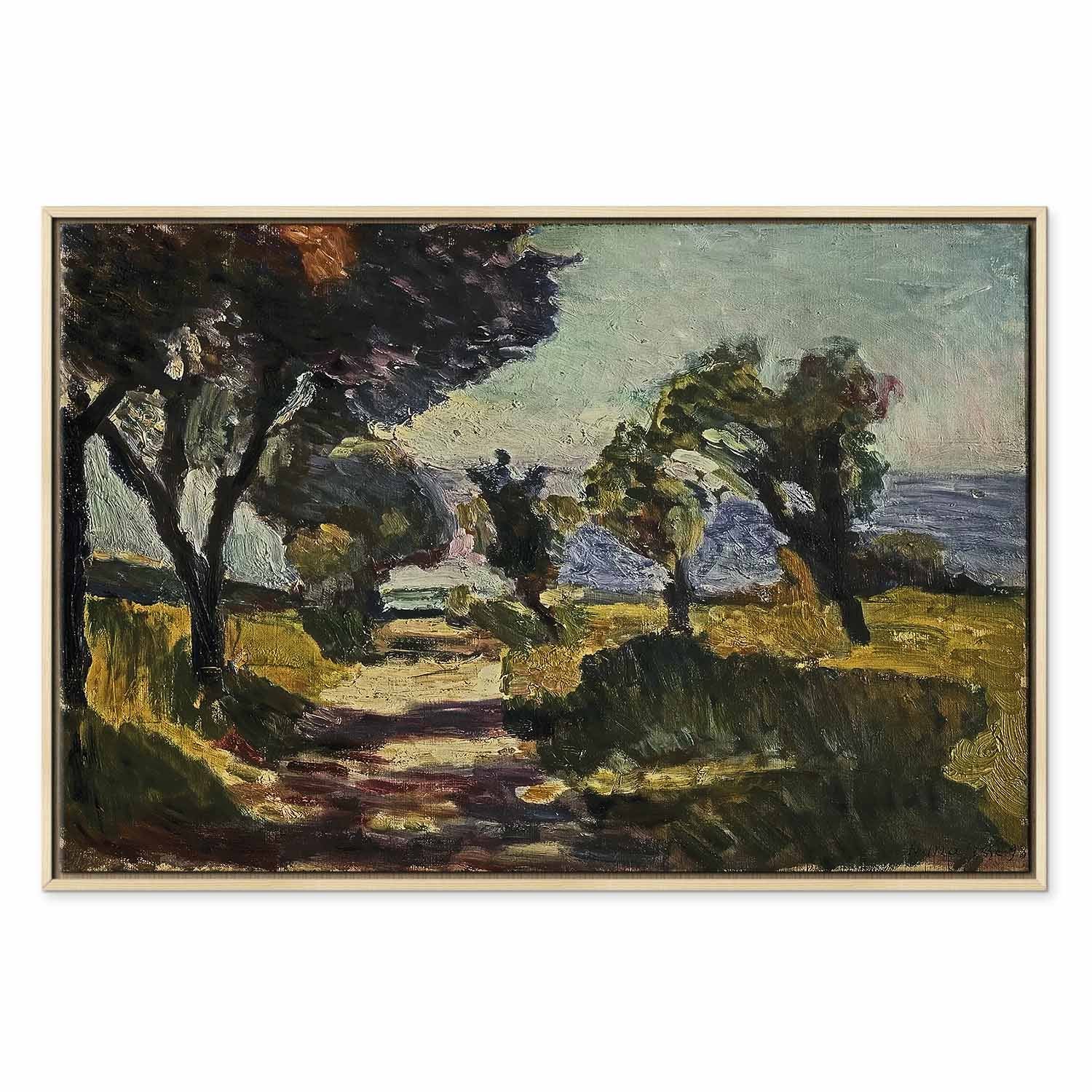 Corsican Olive Trees Landscape Classic Canvas Print