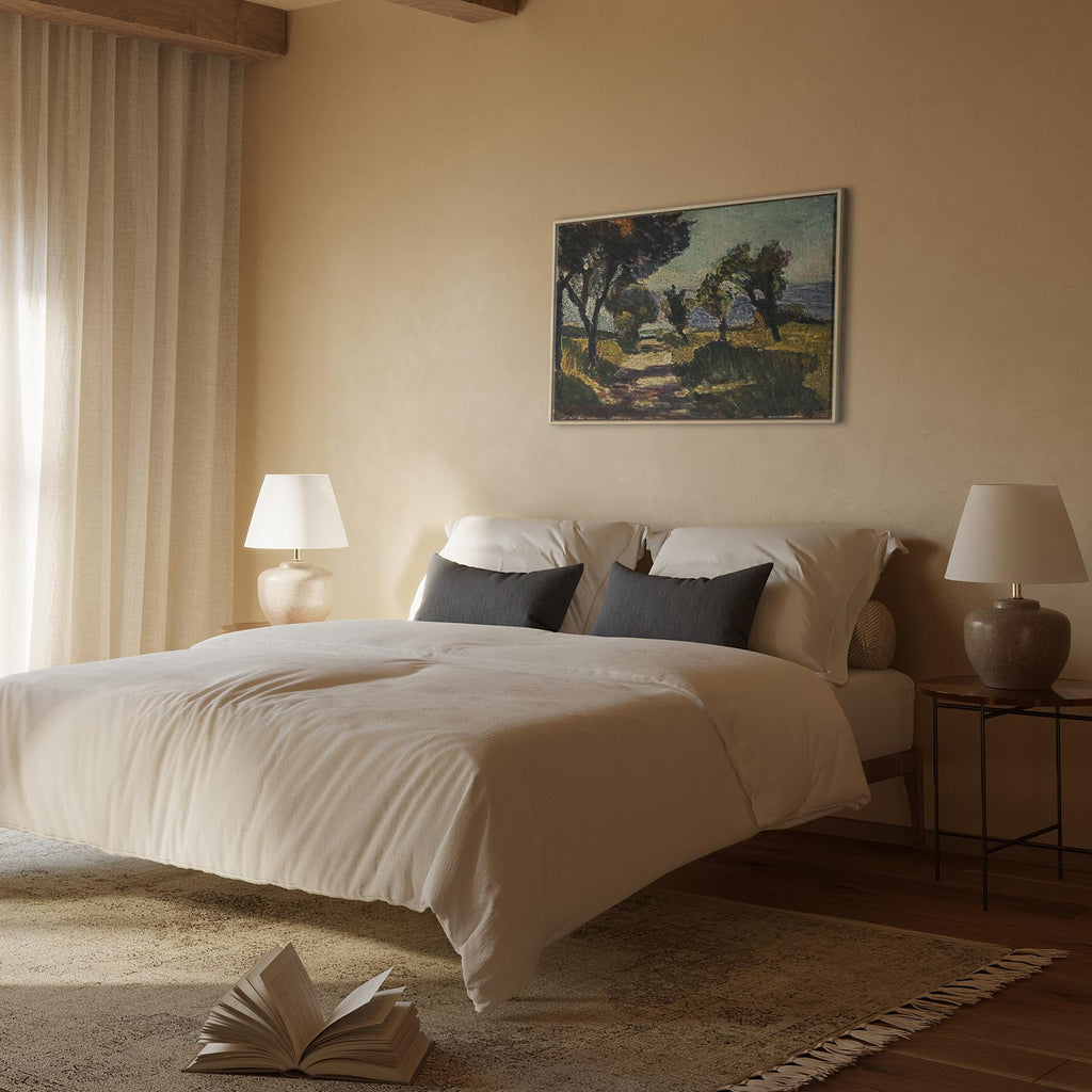 Corsican Olive Trees Landscape Classic Canvas Print