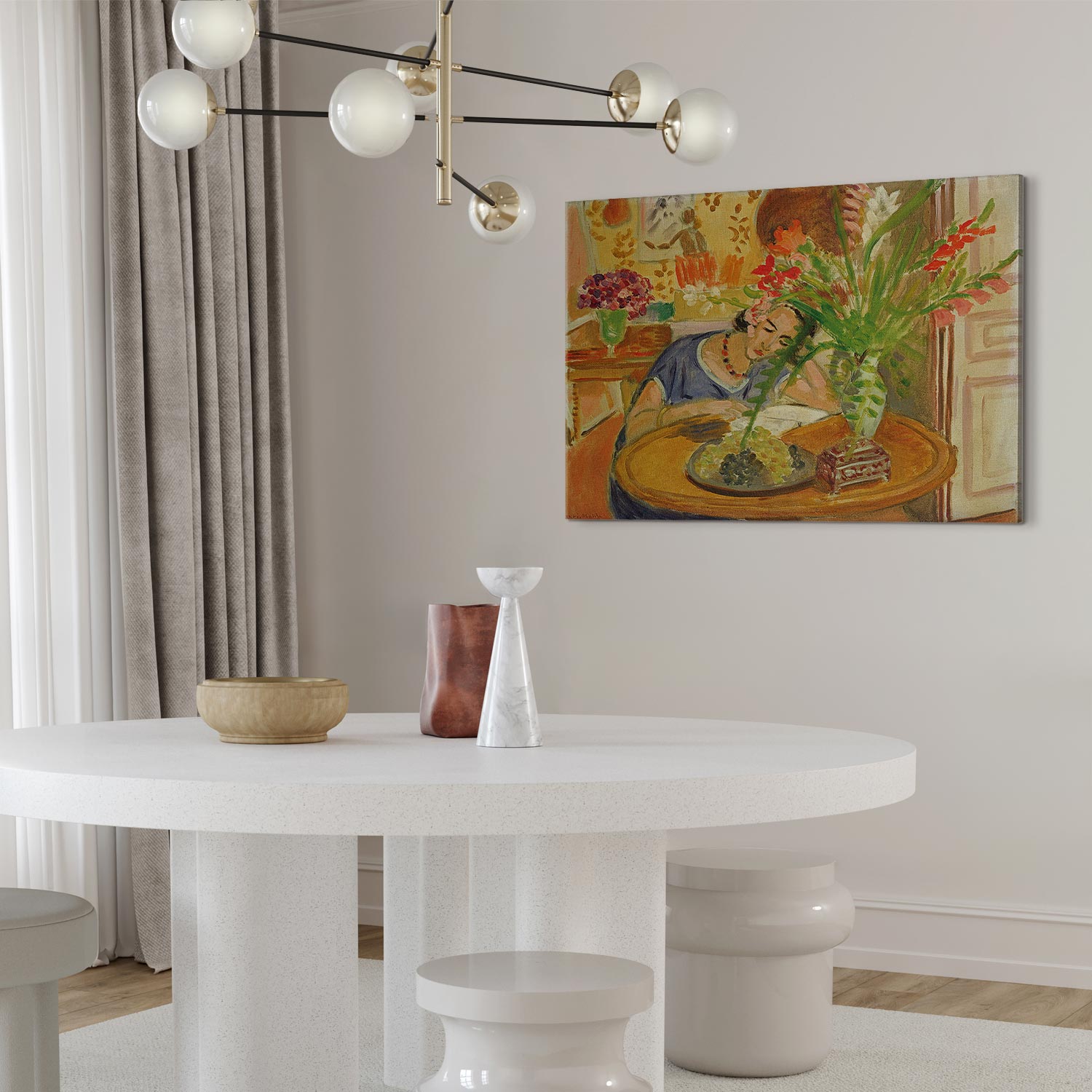 Matisse Woman with Gladioli Classic Canvas Print