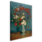 Canvas Print Vase With Cornflowers and Poppies