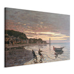 Leinwanddruck - Ein Boot an Land schleppen, Honfleur