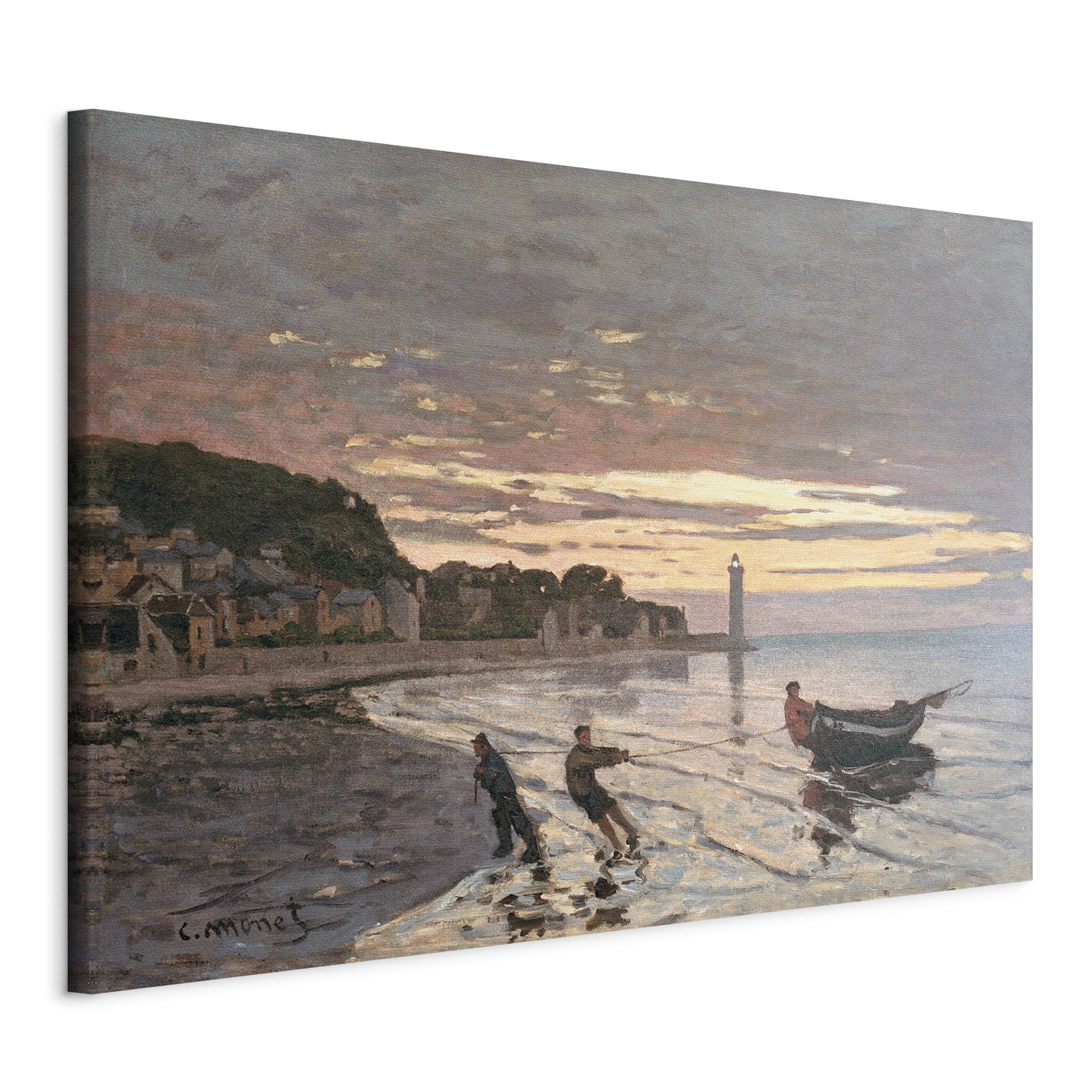 Canvas Print - Hauling a Boat Ashore, Honfleur