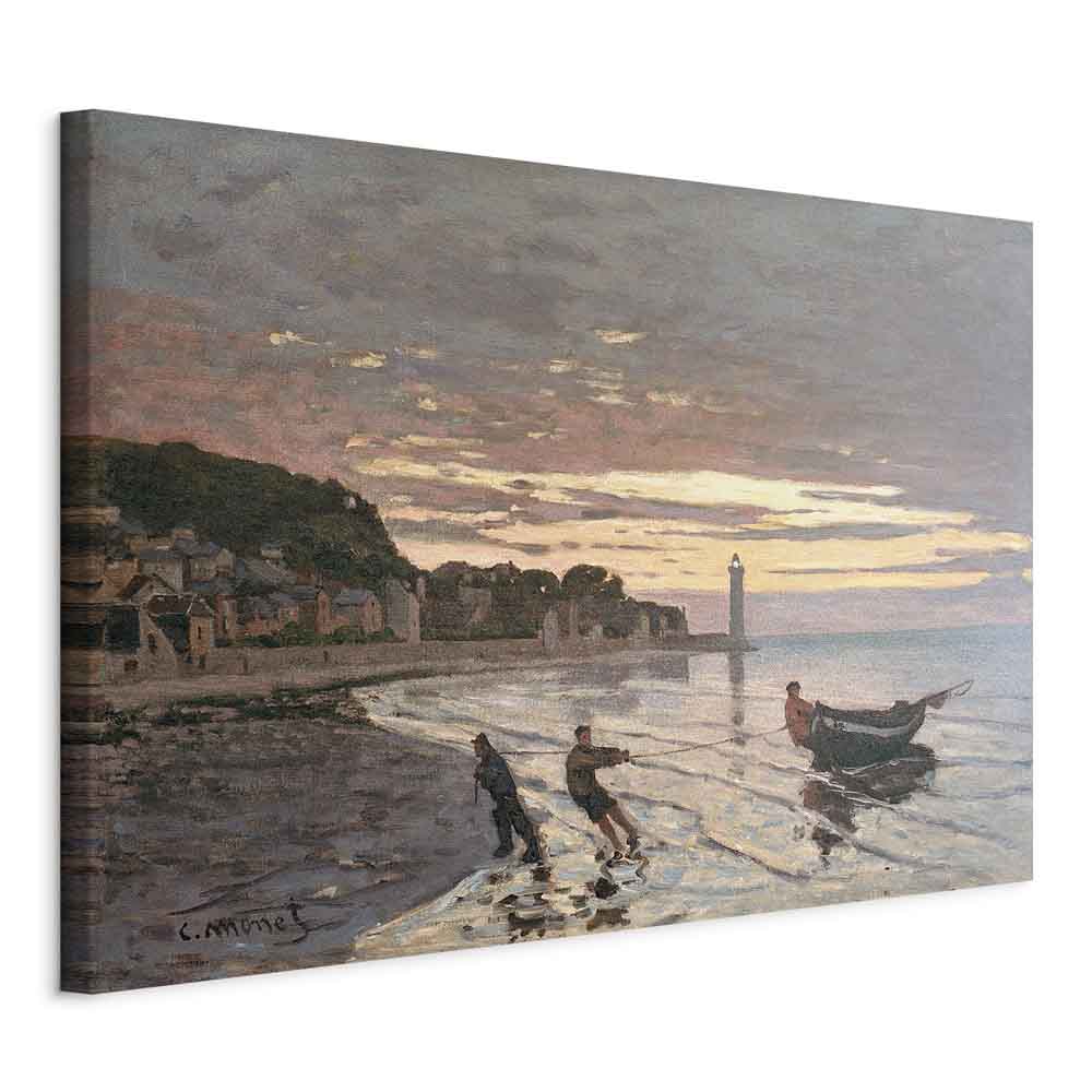 Canvas Print - Hauling a Boat Ashore, Honfleur