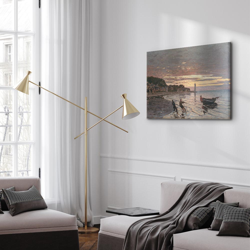 Canvas Print - Hauling a Boat Ashore, Honfleur