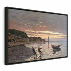 Leinwanddruck - Ein Boot an Land schleppen, Honfleur