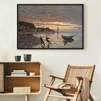 Leinwanddruck - Ein Boot an Land schleppen, Honfleur