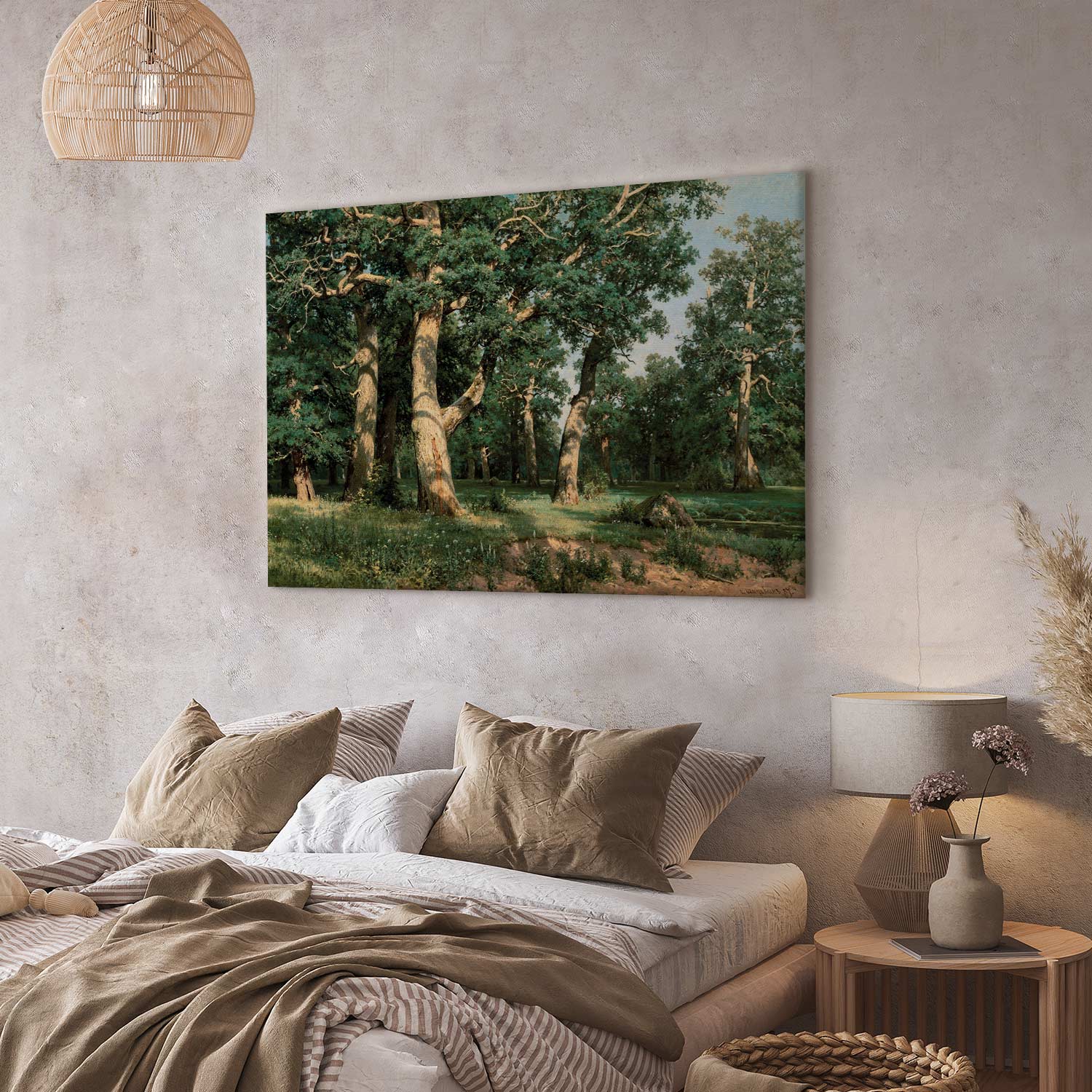 Oak Forest Landscape Classic Canvas Print