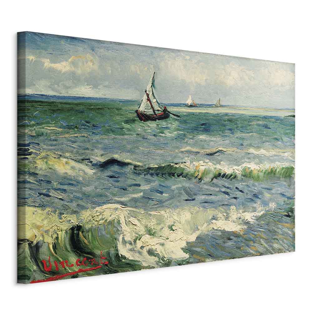 Van Gogh Seascape at Saintes-Maries Classic Canvas Print