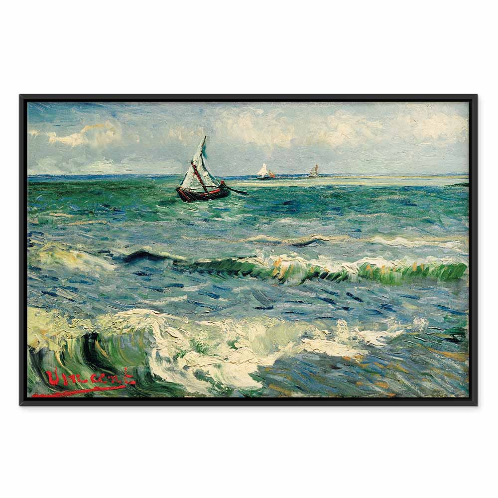 Van Gogh Seascape at Saintes-Maries Classic Canvas Print