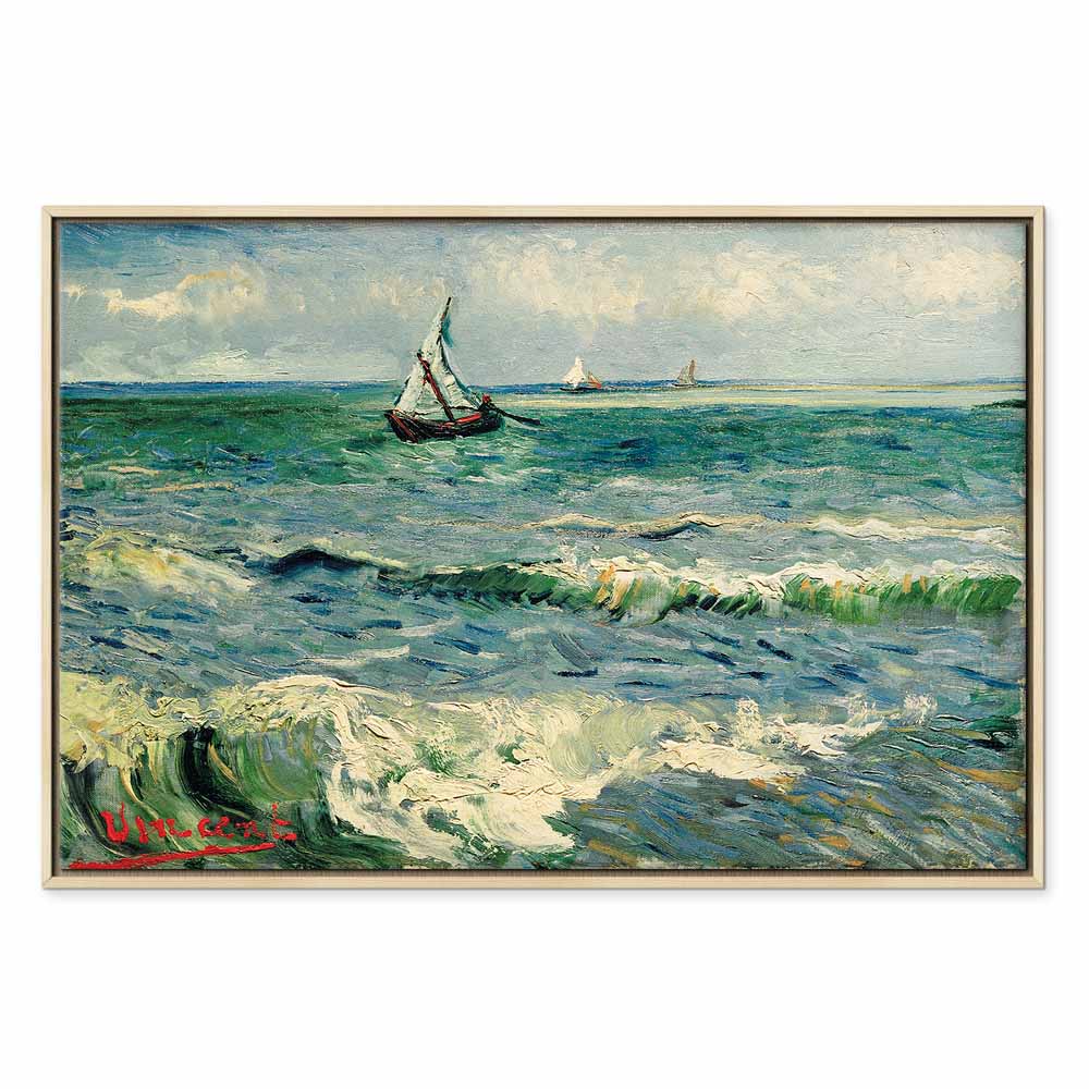 Van Gogh Seascape at Saintes-Maries Classic Canvas Print