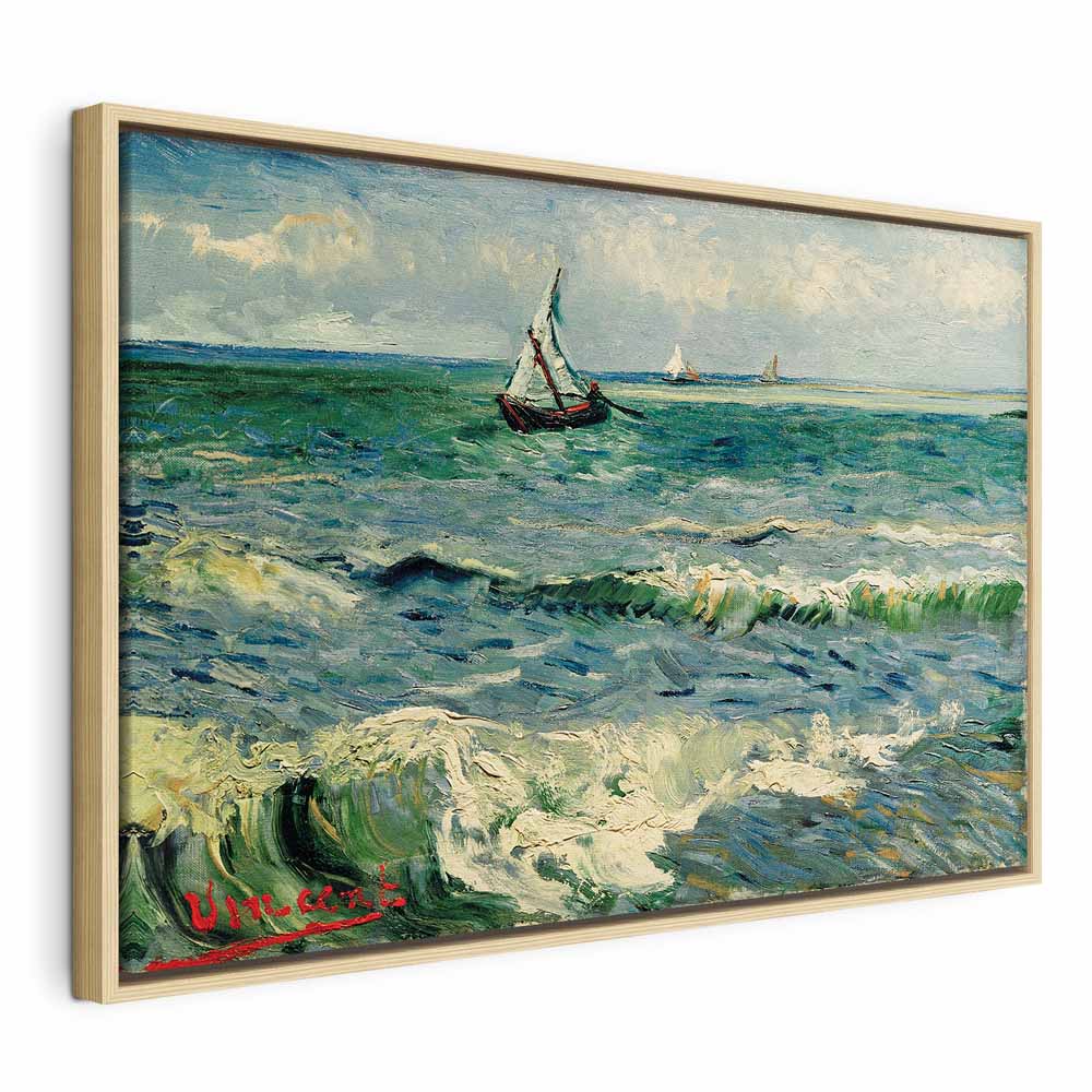Van Gogh Seascape at Saintes-Maries Classic Canvas Print