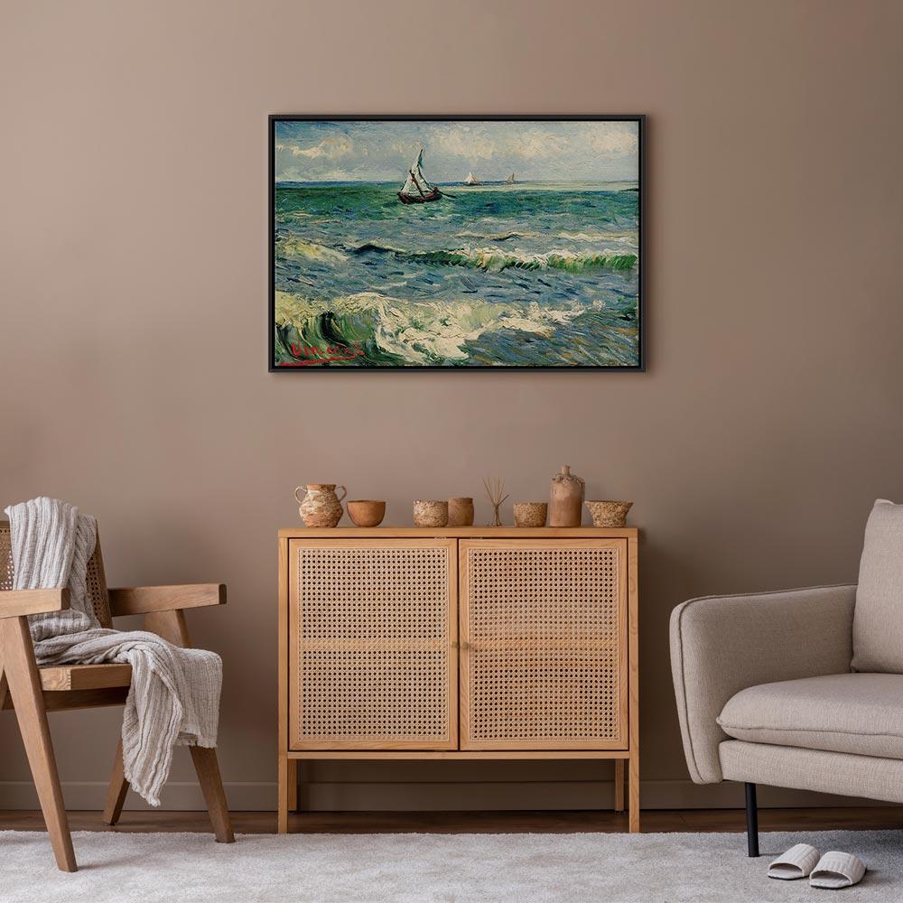 Van Gogh Seascape at Saintes-Maries Classic Canvas Print