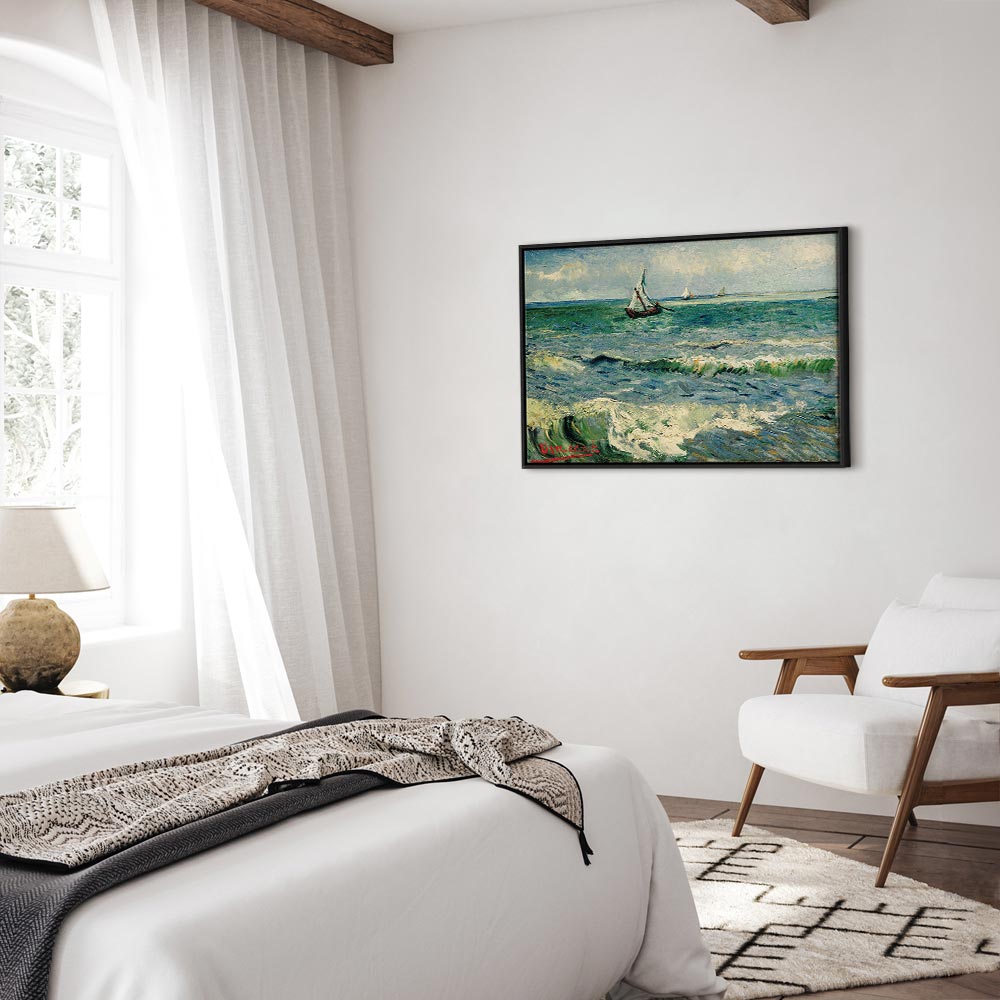 Van Gogh Seascape at Saintes-Maries Classic Canvas Print