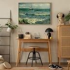 Van Gogh Seascape at Saintes-Maries Classic Canvas Print