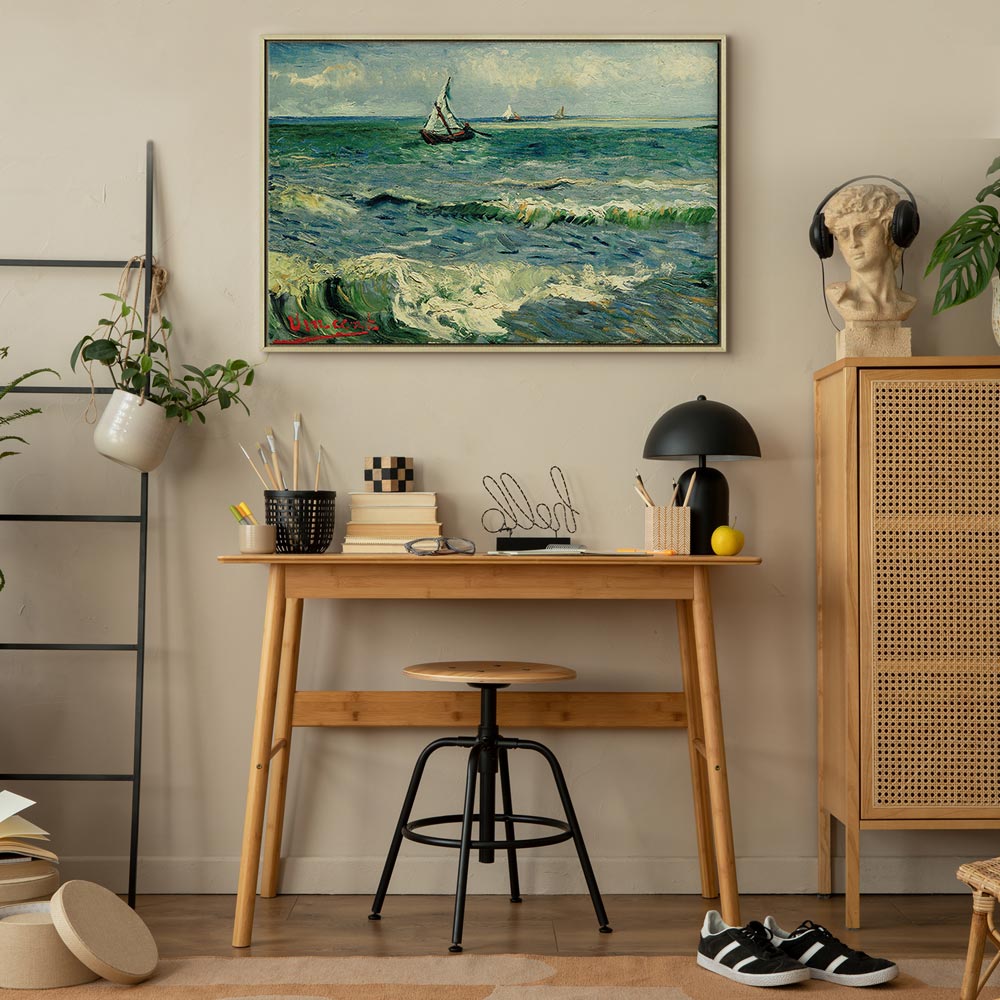 Van Gogh Seascape at Saintes-Maries Classic Canvas Print