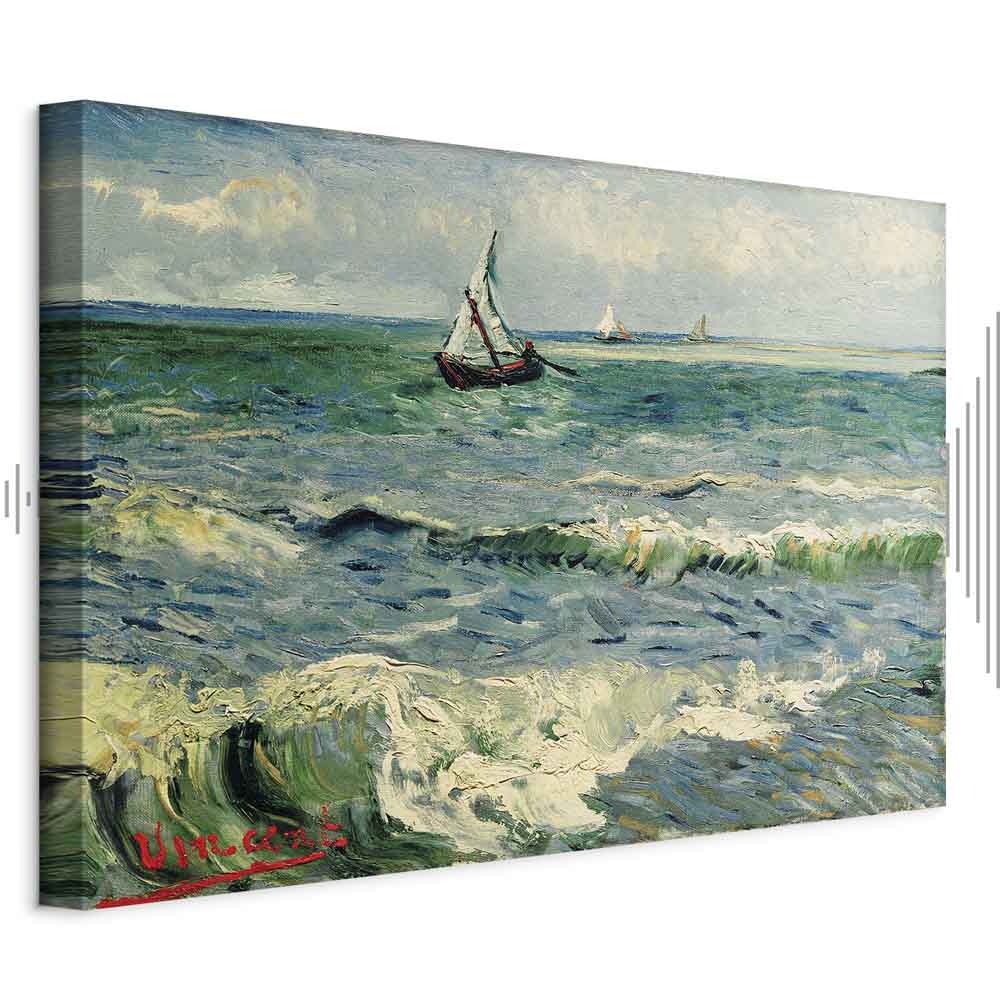 Van Gogh Seascape at Saintes-Maries Classic Canvas Print