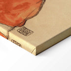 Egon Schiele Self-Portrait Orange Jacket Canvas Print