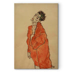 Egon Schiele Self-Portrait Orange Jacket Canvas Print