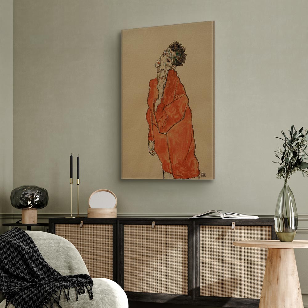 Canvas Print - Self-Portrait (Man in Orange Jacket)