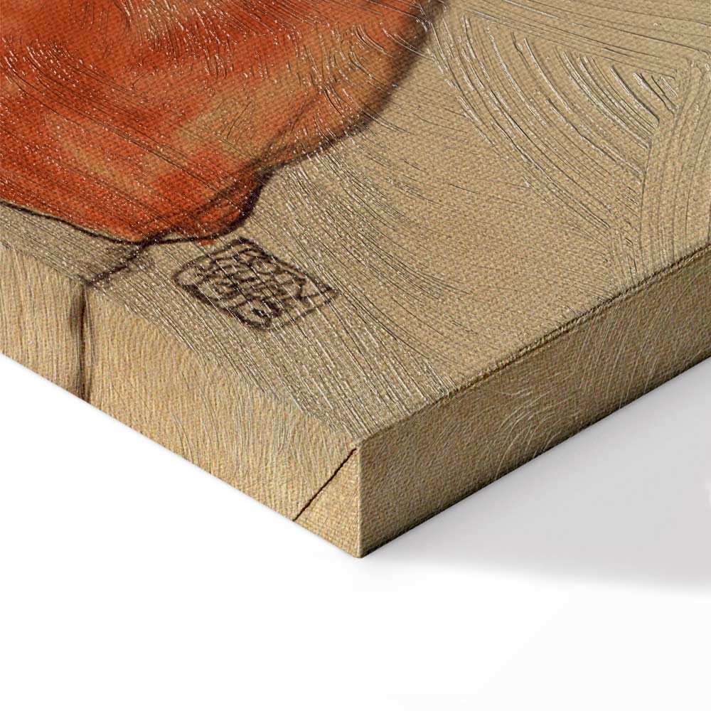 Egon Schiele Self-Portrait Orange Jacket Canvas Print