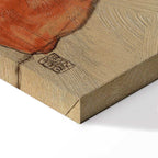 Egon Schiele Self-Portrait Orange Jacket Canvas Print