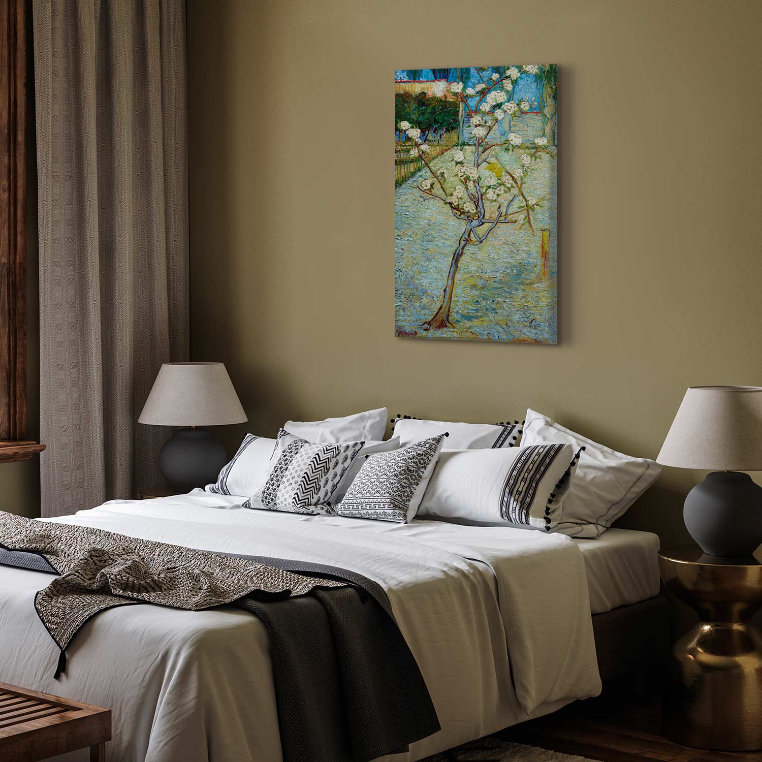 Blossoming Pear Tree Nature Canvas Print