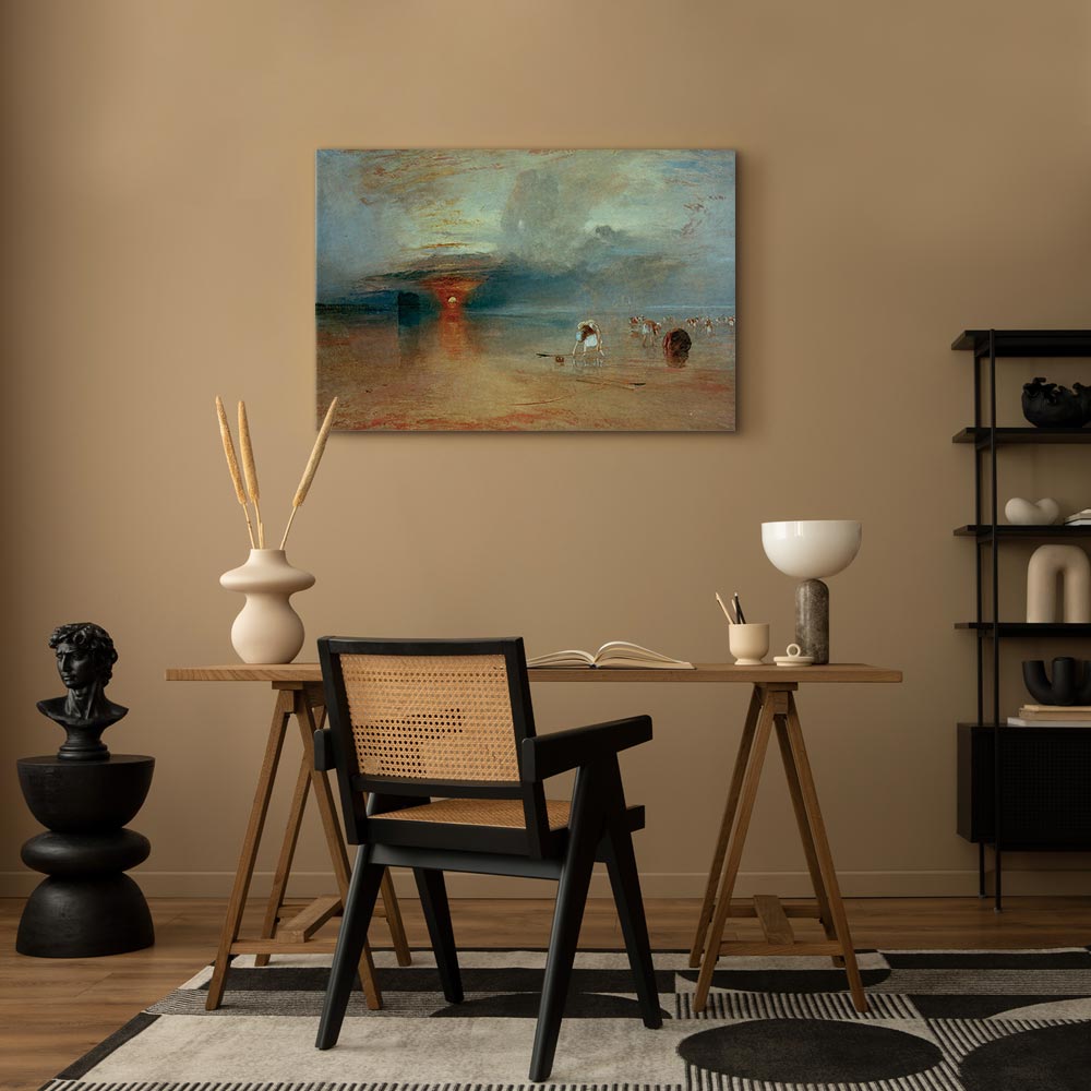 Calais Sands at Low Water Seascape Canvas Print