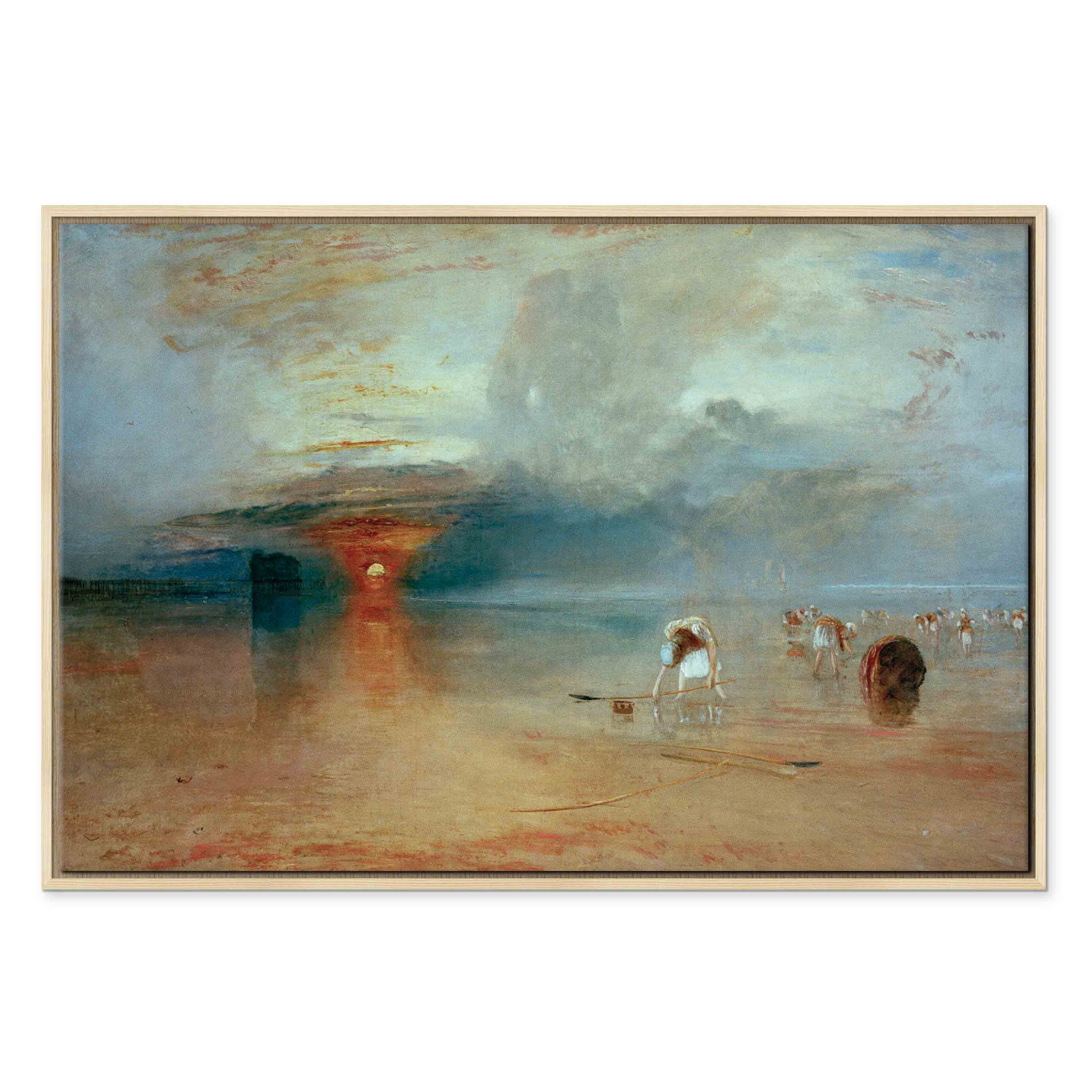 Calais Sands at Low Water Seascape Canvas Print