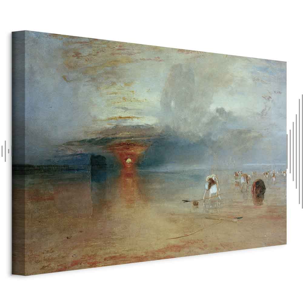 Calais Sands at Low Water Seascape Canvas Print