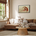 Canvas Print - Crouched Girl With Bowed Head