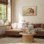 Canvas Print - Crouched Girl With Bowed Head